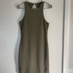 Stylish Olive Sleeveless Mini Dress